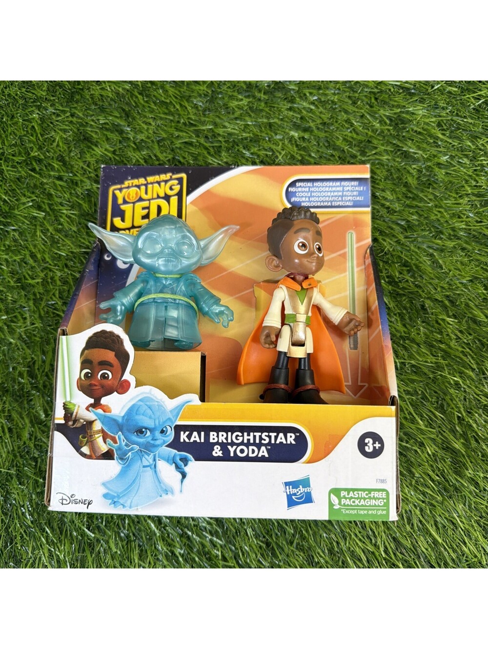 STAR WARS Young Jedi Adventures KAI BRIGHTSTAR HOLOGRAM YODA 2 Figure Pack 2023